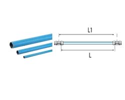 Transair Aluminium blauwe buis 25x22 zonder boring L= 6 m